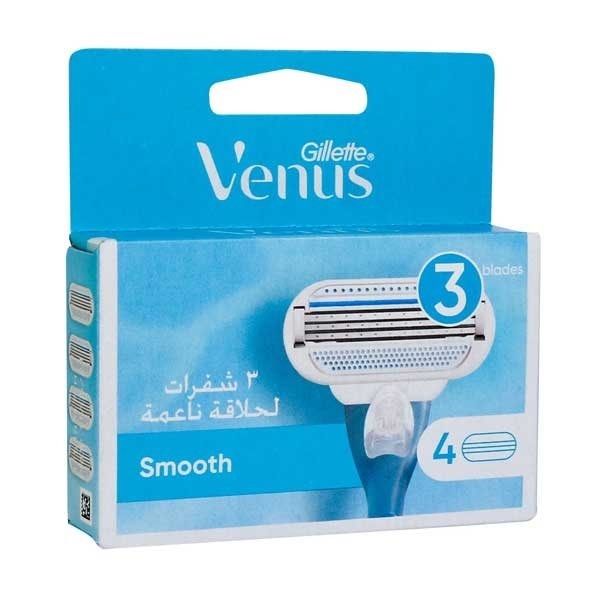 تیغ یدک ونوس 3 تیغه ژیلت 4 عددی مدل SMOOTH